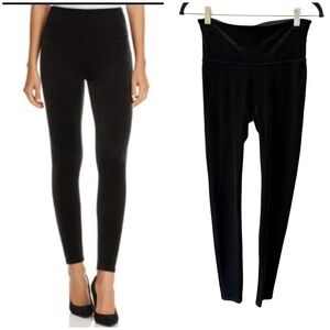 SPANX VELVET LEGGINGS PULL ON SLIMMING HOLIDAY GLAM DRESSY FEMININE FLIRTY M